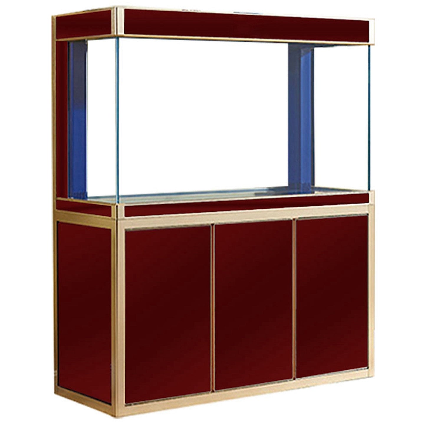 Aqua Dream 135 Gallon Tempered Glass Aquarium Red and Gold - AD-1260-RD