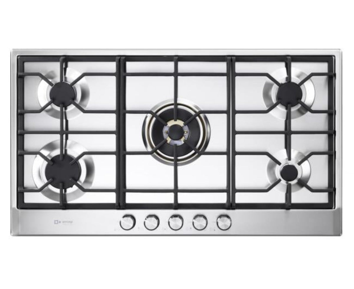 Verona 36" Designer Gas Cooktop - Brass Burners - SS - 5 Burners - VDGCT536FSS