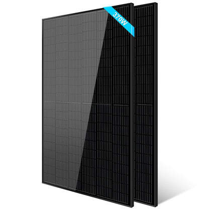 SunGold Power 370W Mono Black PERC Solar Panel UL 61730 - SG370WMx2