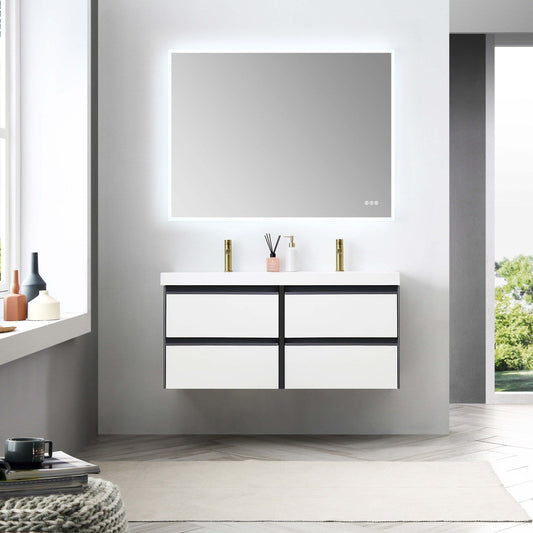 Blossom Berlin – 48 Inch Vanity – Glossy White & Glossy Grey - V8019 48 01 - Backyard Provider