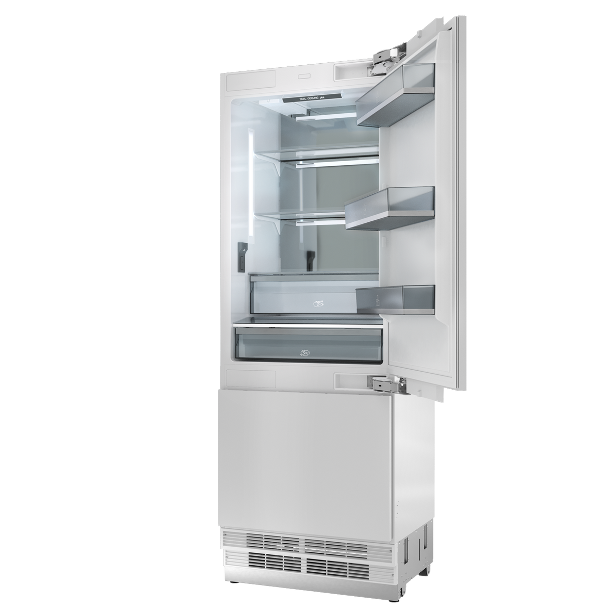 Thor Kitchen 30-inch Built-In Stainless-Steel Panel-Ready Bottom Mount Refrigerator – XRF3016BBP-SS