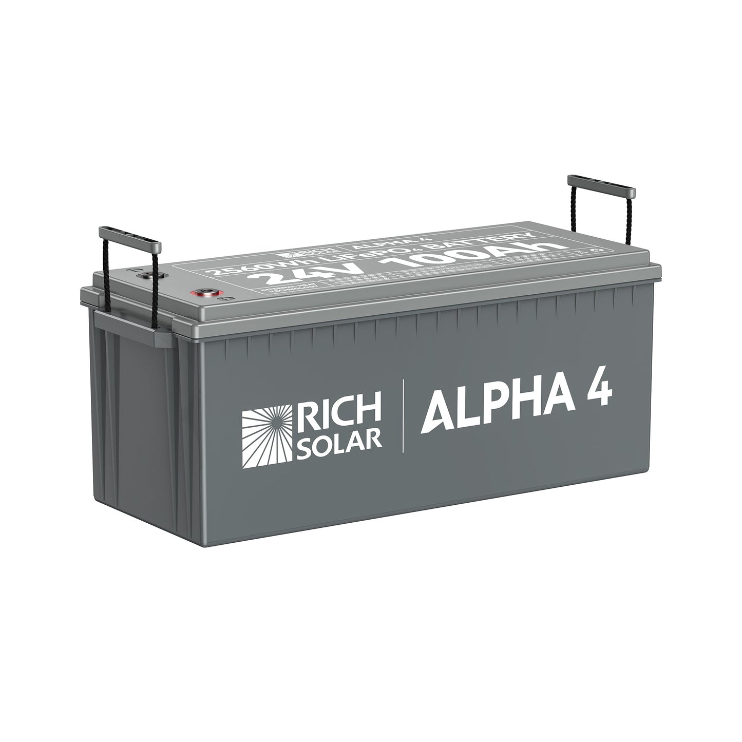 Rich Solar 4 | 24V 100Ah LiFePO4 Battery | Powerful 24V Lithium Battery for RVs, Trailers, Vans, Boats, Off-Grid | 5,000 Lifetime Cycles | Bluetooth and Internal Heat Technology - RS-B241S