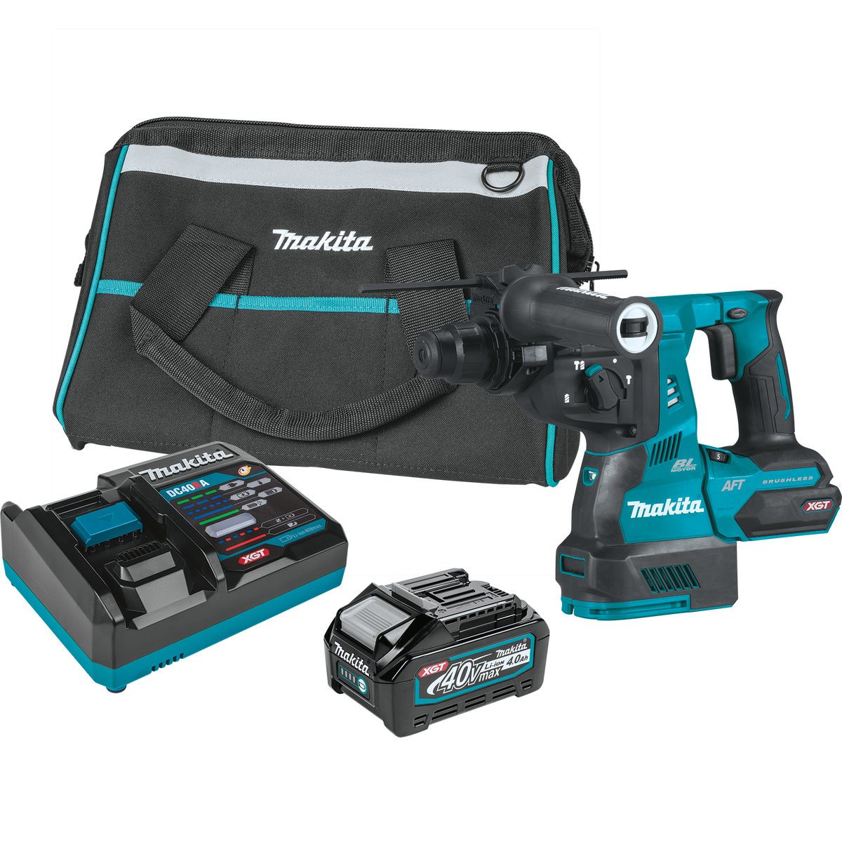 Makita (GRH01M1) 40V Max XGT Brushless Cordless 1-1/8 In. AVT Rotary Hammer Kit - GRH01M1