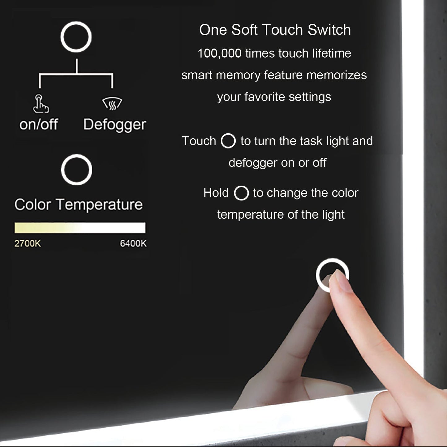 Blossom Lyra 36 x 30 Inch LED Mirror - LED M8 3630