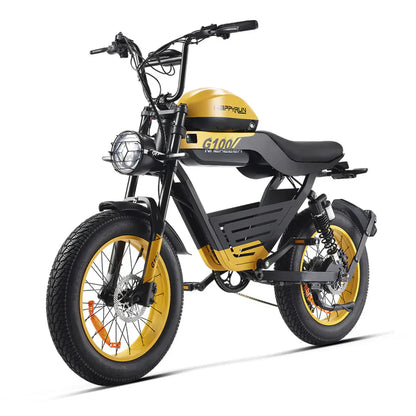 HappyRun G100 48V/38Ah 2000W Dual Battery Electric Bike