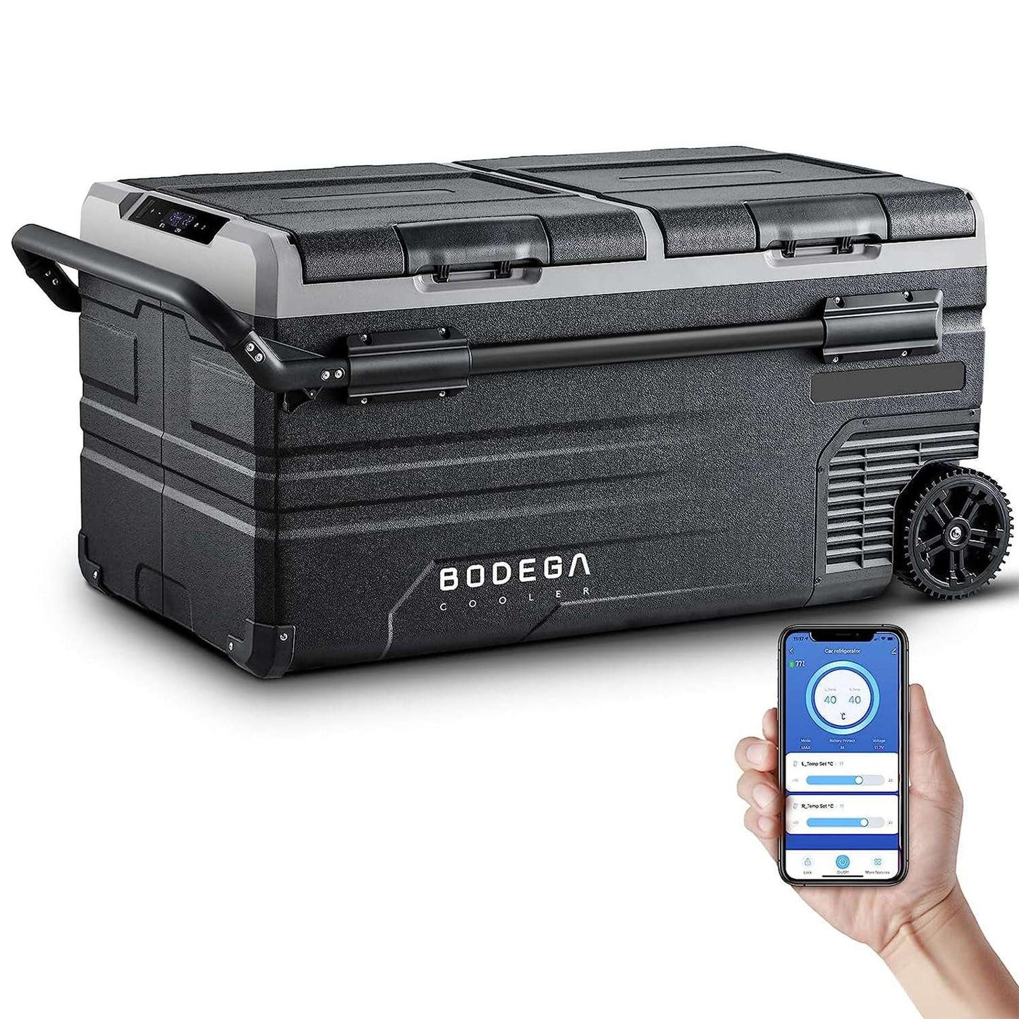 BODEGAcooler Large Portable Fridge 100qt/95L Dual Zone TWW95