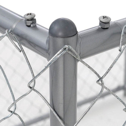 Lucky Dog 5 x 5 x 4 Foot Heavy Duty Outdoor Chain Link Dog Kennel (2 Pack) - 125137