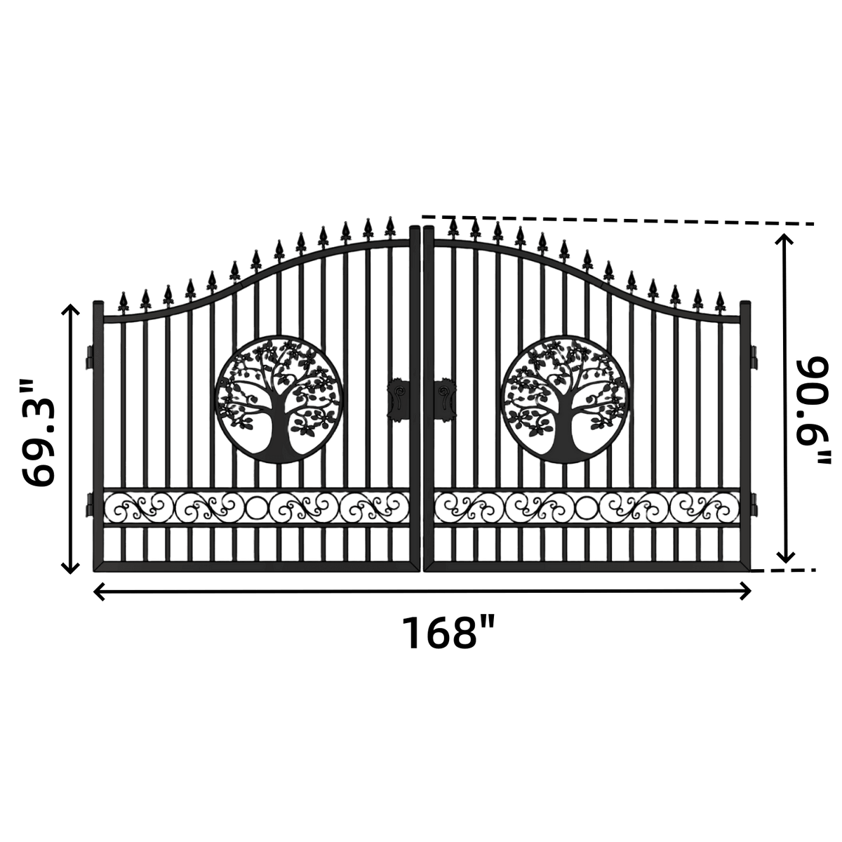 Chery Industrial 14' Iron Gate with Wider goalposts, No metal ball II000074NM
