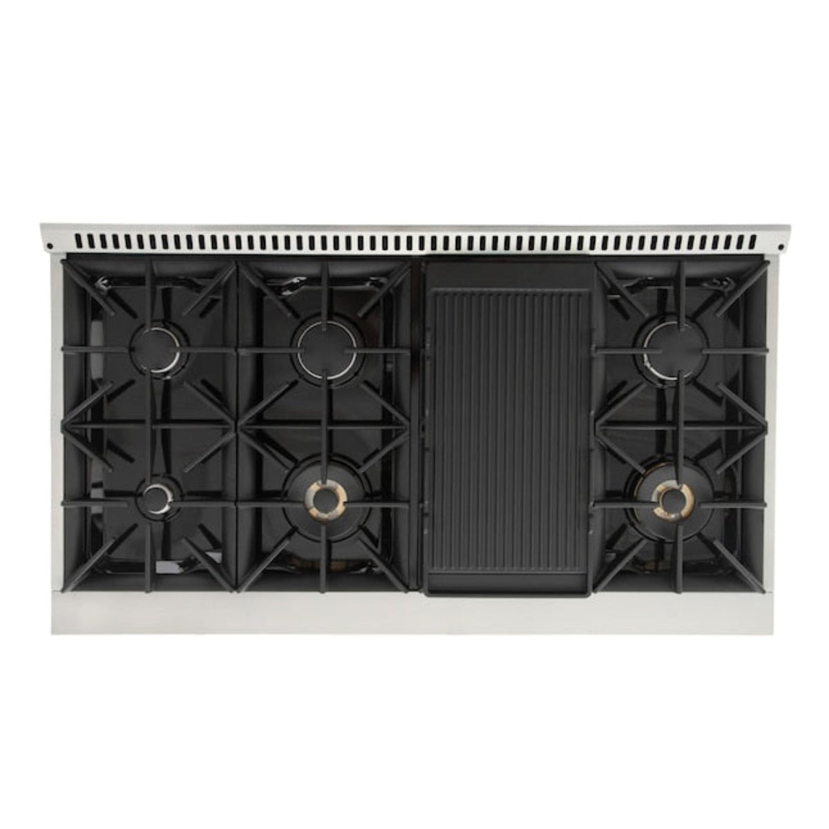 Kucht 48" Pro-Style Propane Gas Dual Fuel Range in Black with Rose Gold Accents, KDF482/LP-K-ROSE - KDF482/LP-K-ROSE