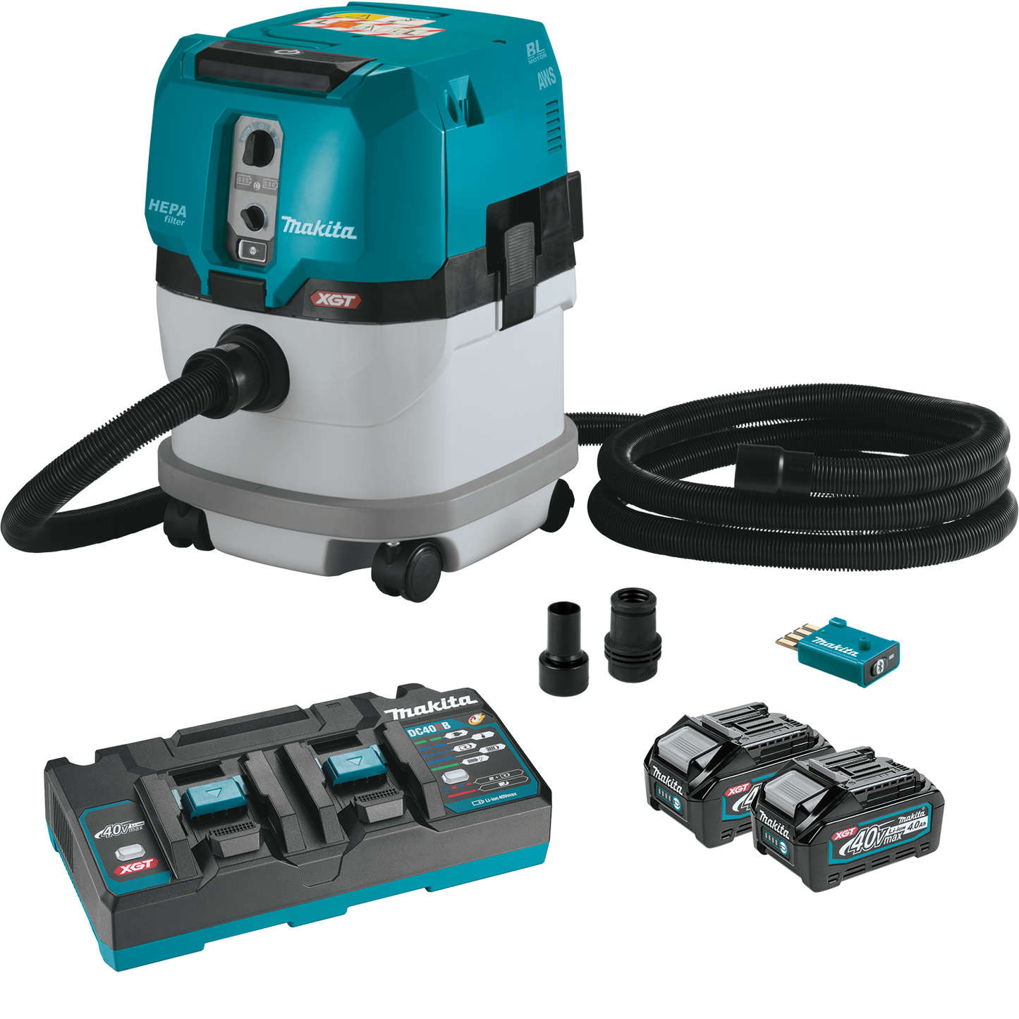 Makita (GWT03D) 40V max XGT Brushless Cordless 4‑Speed High‑Torque 1/2" Sq. Drive Impact Wrench Kit w/ Detent Anvil (2.5Ah)