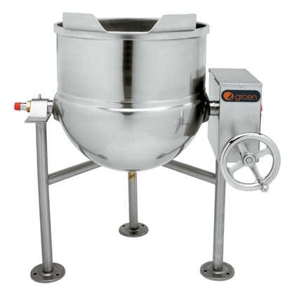 Globe  Groen DL-40 TA/3 Direct Steam 40-Gallon Kettle/Cooker Mixer - 1.7 kW - GRDL40TA3