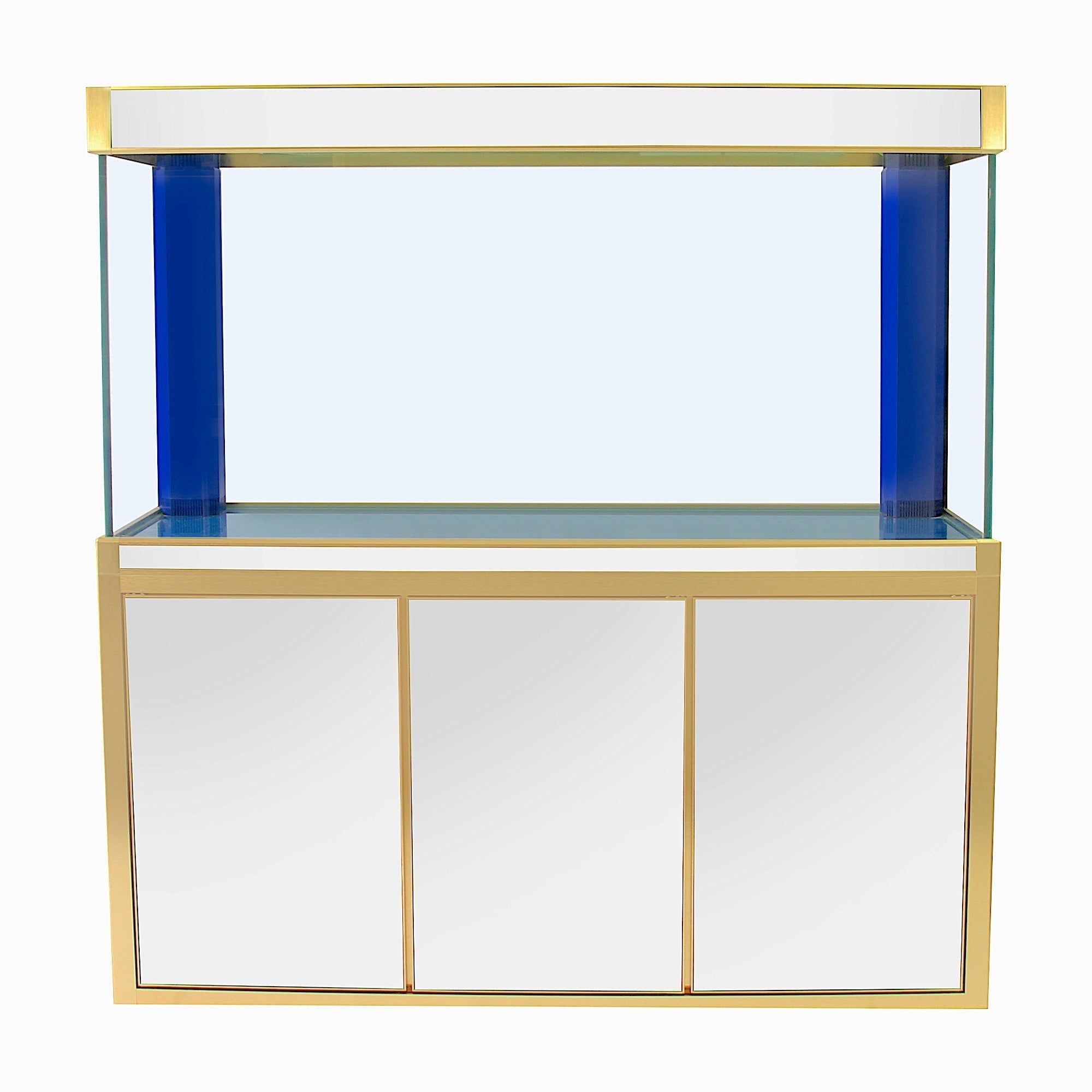 Aqua Dream 175 Gallon Tempered Glass Aquarium White and Gold - AD-1560-WT