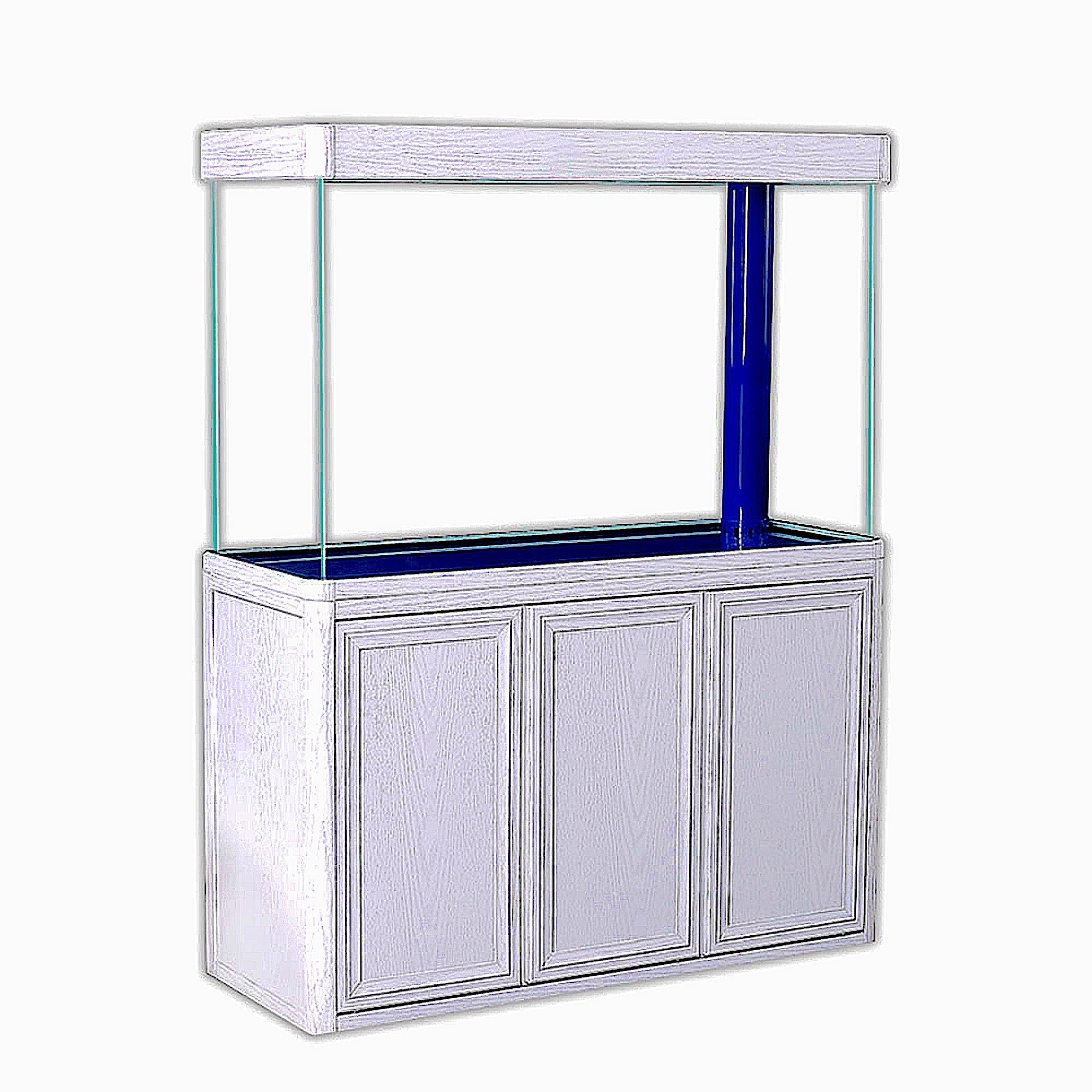 Aqua Dream 175 Gallon Tempered Glass Aquarium White Oak - AD-1560-WO