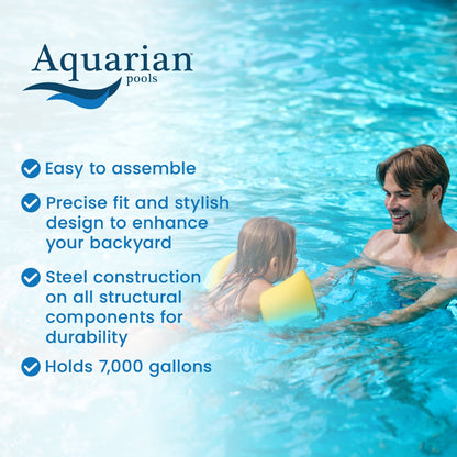 Aquarian Phoenix 21'x52" Round Steel Frame Above Ground Outdoor Pool (For Parts) - 234430