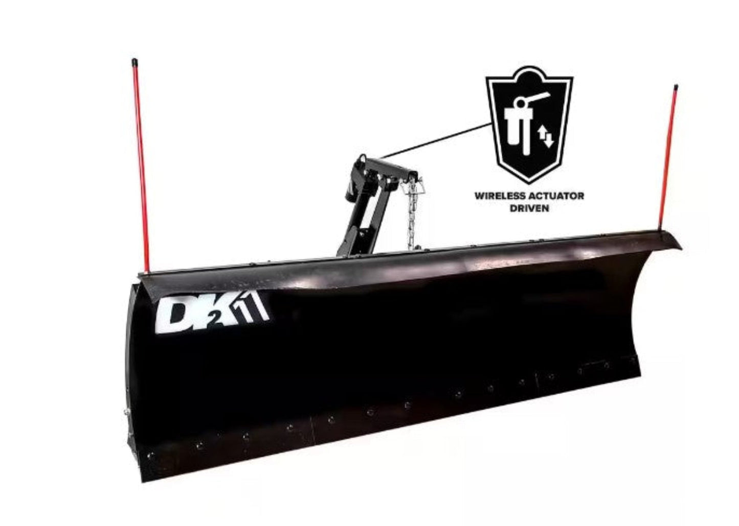 DK2 AVAL8422ELT 84 x 22 in. Universal Truck Mount T-Frame Snow Plow Kit with Actuator and Wireless Remote New - AVAL8422ELT
