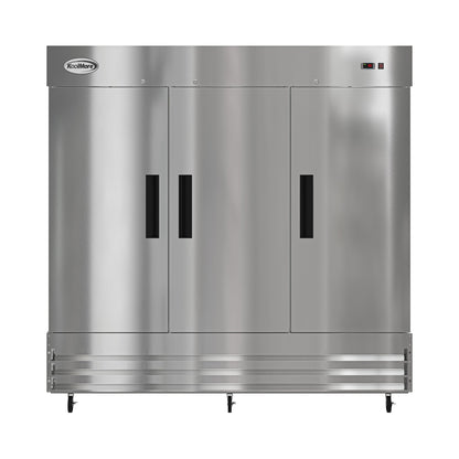 KOOLMORE 80 in. Three Door Commercial Reach In Refrigerator 72 cu. ft.  - RIR-3D-SS