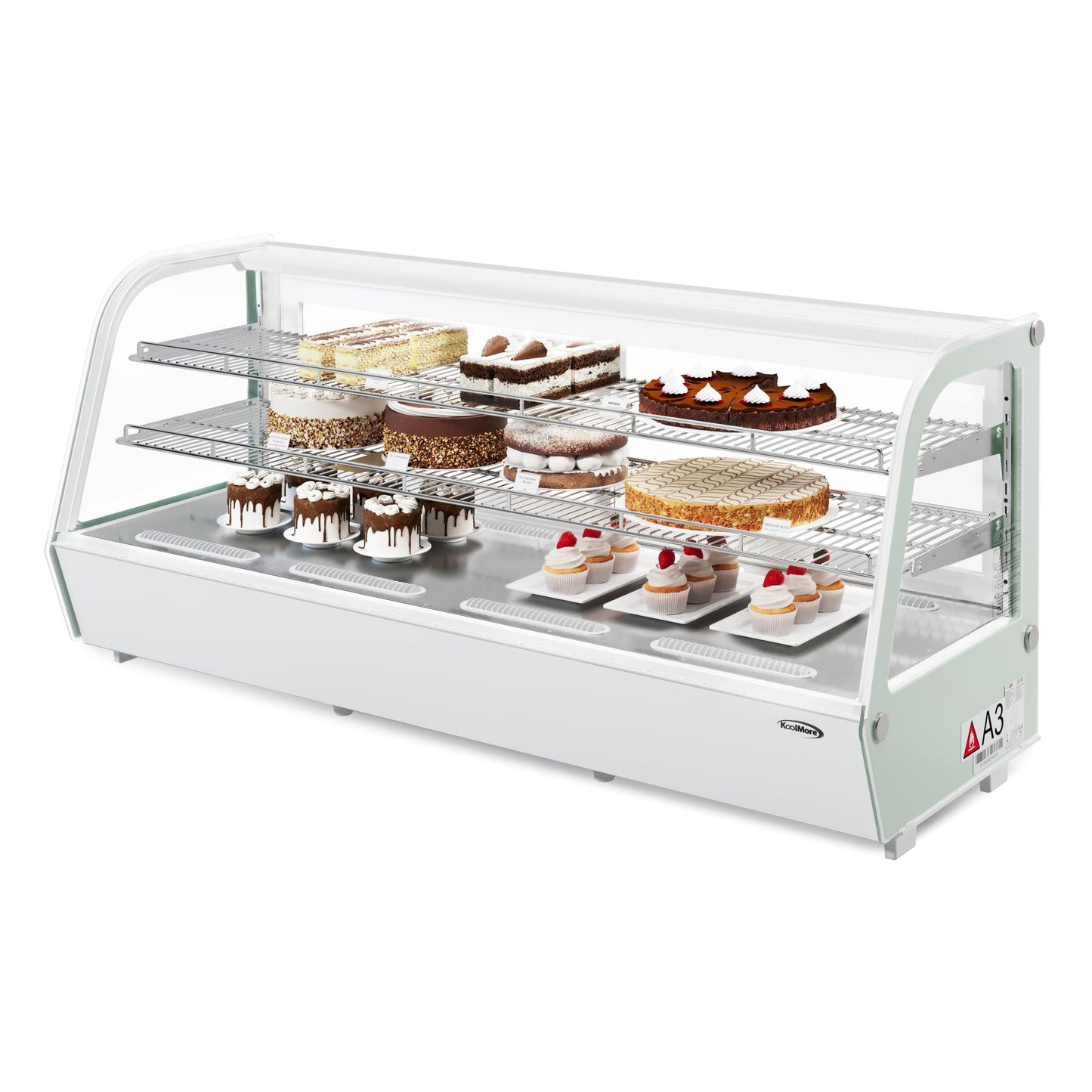 KOOLMORE CDC8CWH 60 in. Countertop Bakery Display Refrigerator in White, 8 cu. ft. (CDC-8C-WH) - CDC8CWH