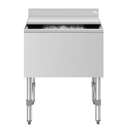 KOOLMORE KMUIB1824 24 in. Commercial Underbar Ice Bin with Siding Lid in Stainless Steel  - KM-UIB-1824