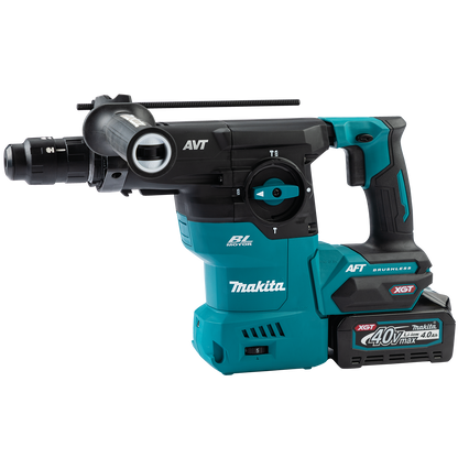 Makita GRH09M1 40V max XGT Brushless Cordless 1‑3/16" SDS‑PLUS AVT Rotary Hammer Kit, with Interchangeable Chuck, AWS Capable (4.0Ah) - GRH09M1