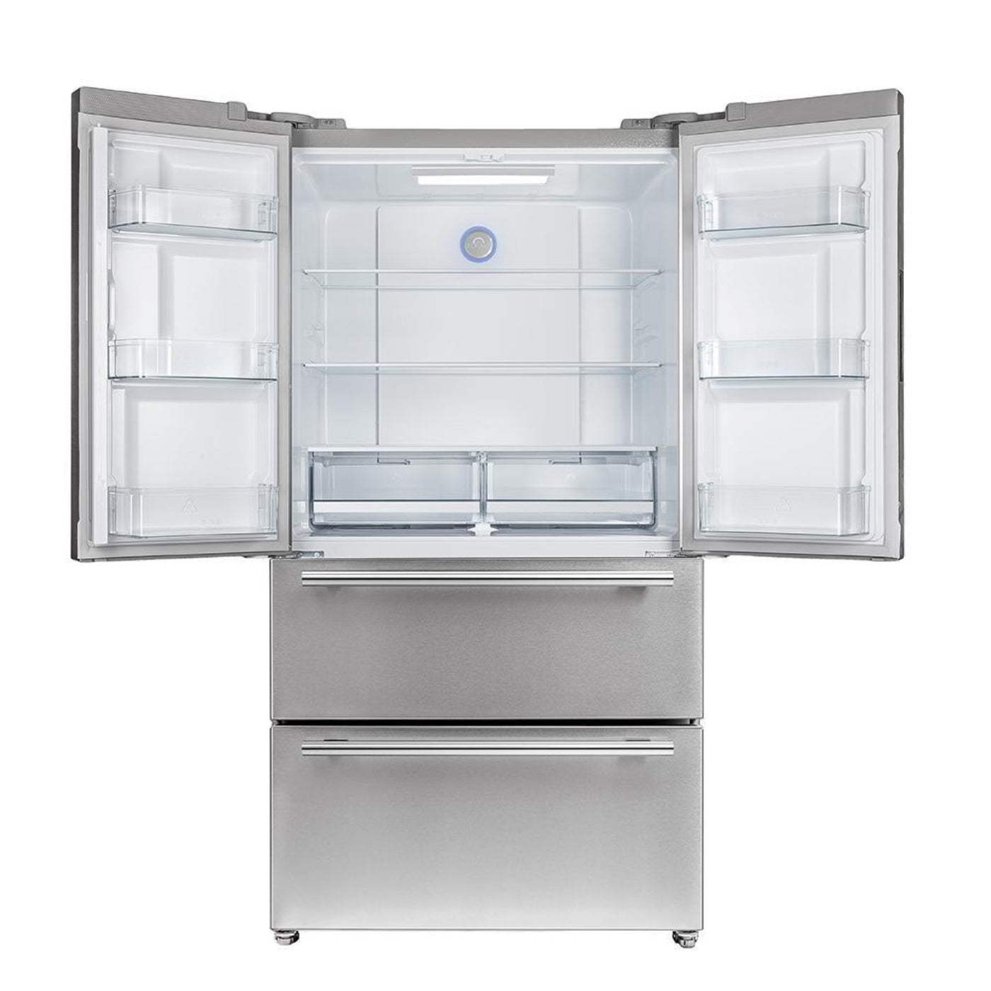Forno 4-Piece Pro Appliance Package - 36-Inch Gas Range, Refrigerator, 24-Inch Microwave Drawer, & 3-Rack Dishwasher in Stainless Steel - AP4-6260-36-MWD