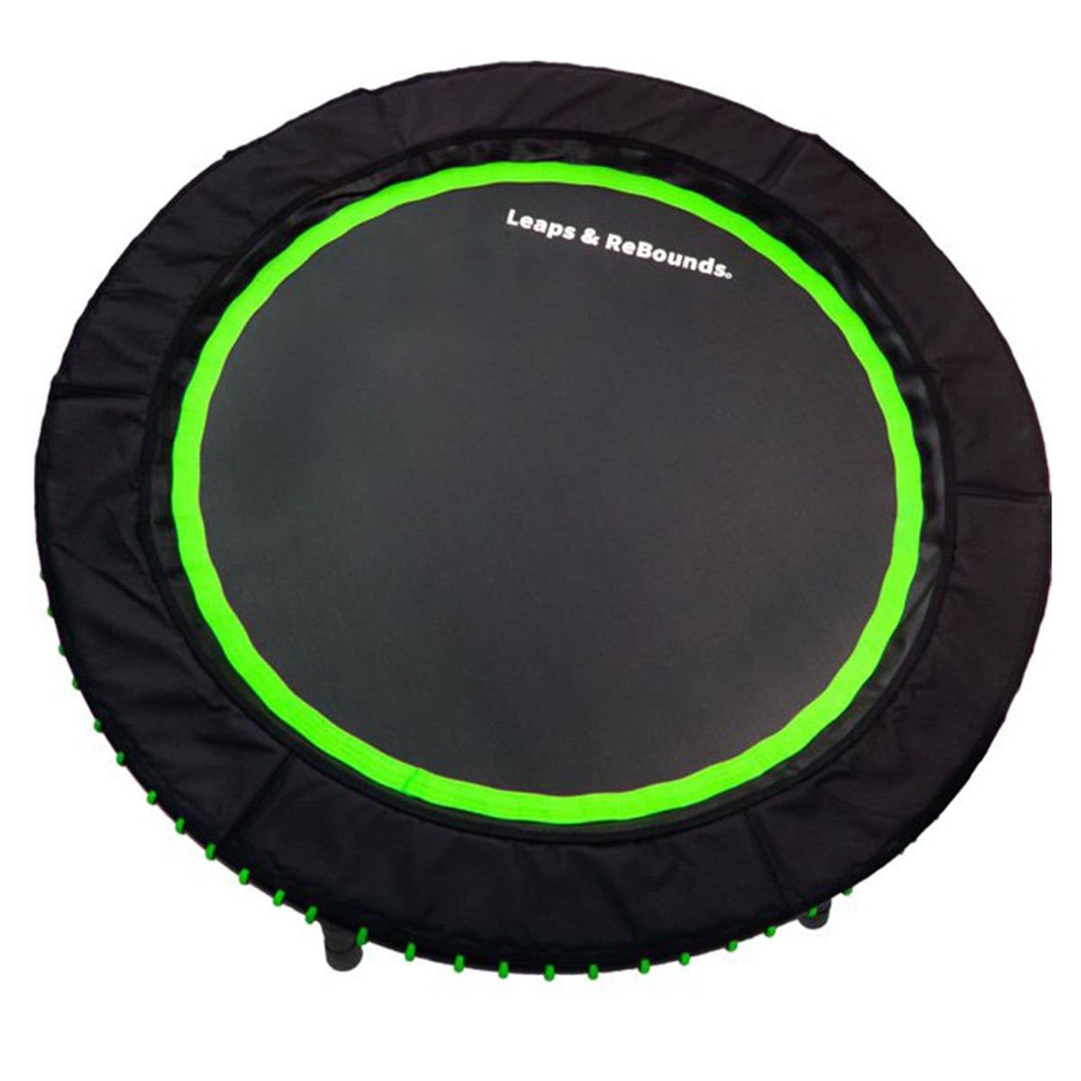 LEAPS & REBOUNDS 48" Adjustable Stability Bar with 48" Fitness Trampoline, Green - 318053