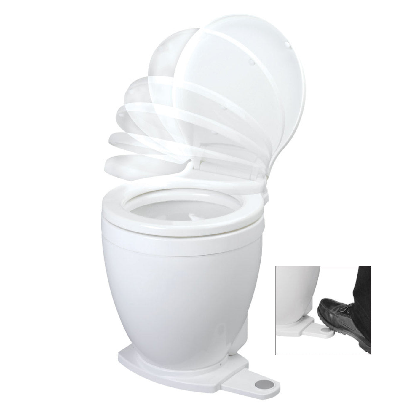 Jabsco Lite Flush Electric 12V Toilet w/Footswitch [58500-0012] - CWR-37220