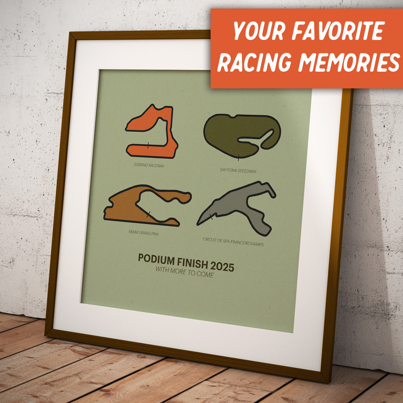 Personalized Race Track Print: 1-6 Tracks Wall Art - Custom Racing Poster
