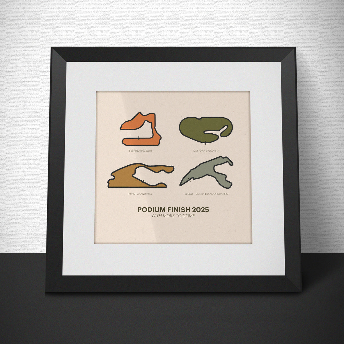 Personalized Race Track Print: 1-6 Tracks Wall Art - Custom Racing Poster