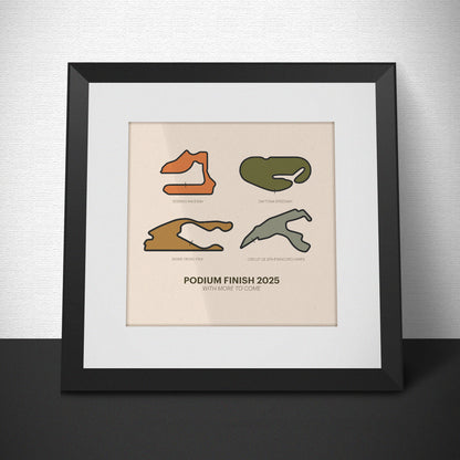 Personalized Race Track Print: 1-6 Tracks Wall Art - Custom Racing Poster