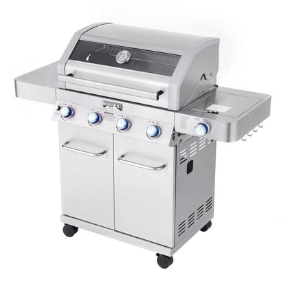 Monument Grills Classic 41847NG Series | 4 Burner Propane Gas Grill in Stainless Steel  (Natural Gas Convertible) - 41847NG