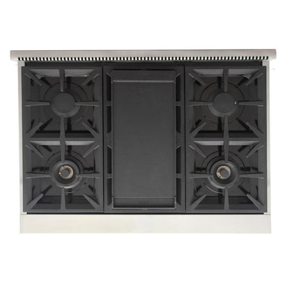 Kucht Professional 36" 5.2 cu. ft. Propane Gas Range in Cement Gray with True Simmer Burners, KFX3600X/LP-GY - KFX3600X/LP-GY