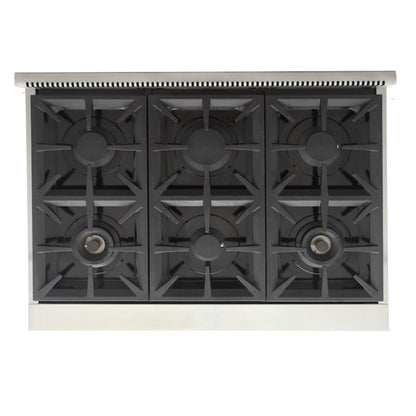 Kucht Professional 36" 5.2 cu. ft. Propane Gas Range in Cement Gray with True Simmer Burners, KFX3600X/LP-GY - KFX3600X/LP-GY