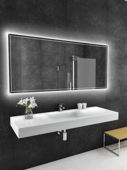 Paris Mirror 70" x 32" Rectangle Athena Dual Lighted Mirror 3000K - ATHEX70323000