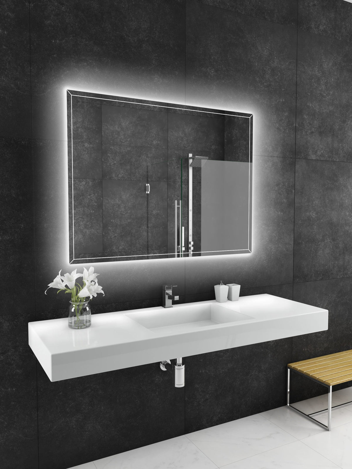 Paris Mirror 48" x 36" Rectangle Athena Dual Lighted Mirror 3000K - ATHEX48363000