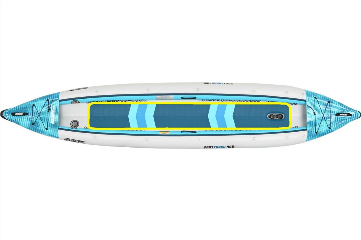 Sea Eagle 465FTK_P 465ft FastTrack V-Bottom Inflatable Kayak Pro 3 Person Package New - 465FTK_P