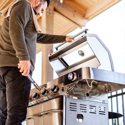 Monument Grills Classic 41847NG Series | 4 Burner Propane Gas Grill in Stainless Steel  (Natural Gas Convertible) - 41847NG