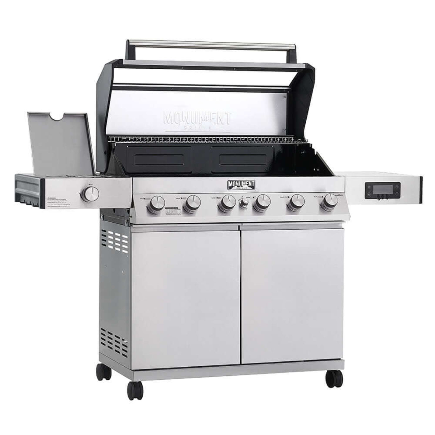 Monument Grills Denali 605 Series | 6 Burner Smart Tech Propane Gas Grill in Stainless Steel (Natural Gas Convertible) - D605