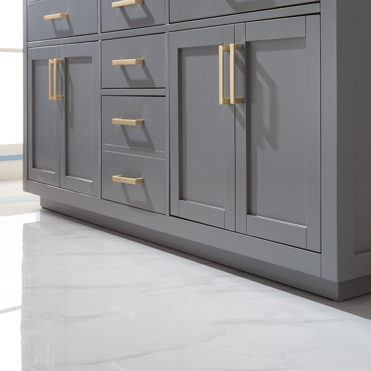 Altair Designs 72" double vanity with top - 531072-WH-CA-NM