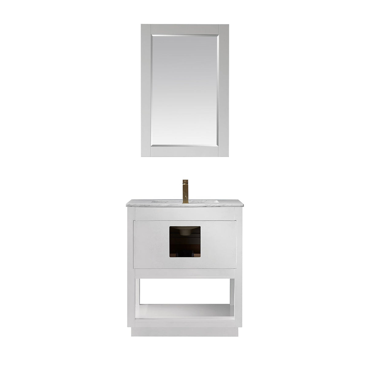 Altair Designs 30" single vanity with top - 532030-WH-CA
