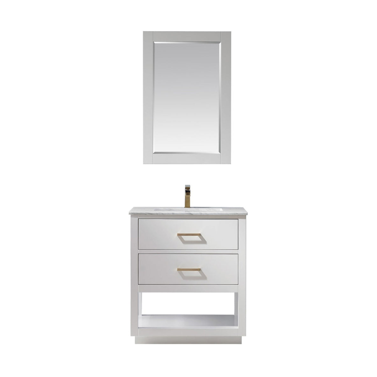 Altair Designs 30" single vanity with top - 532030-WH-CA