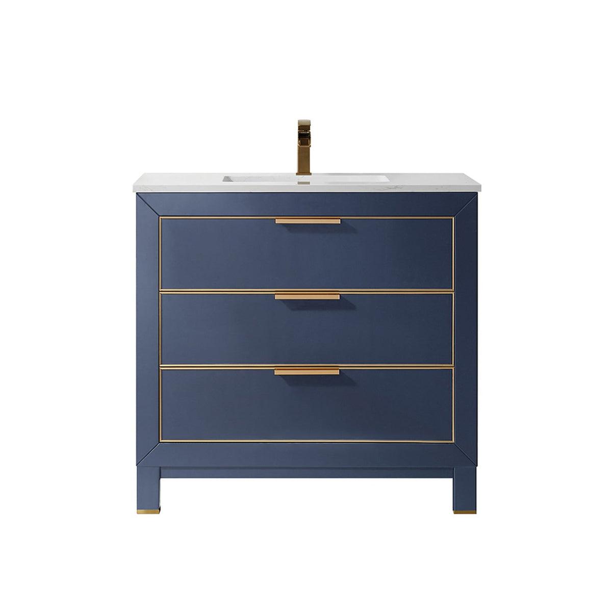 Altair Designs 36" single vanity with top - 533036-RB-AW-NM