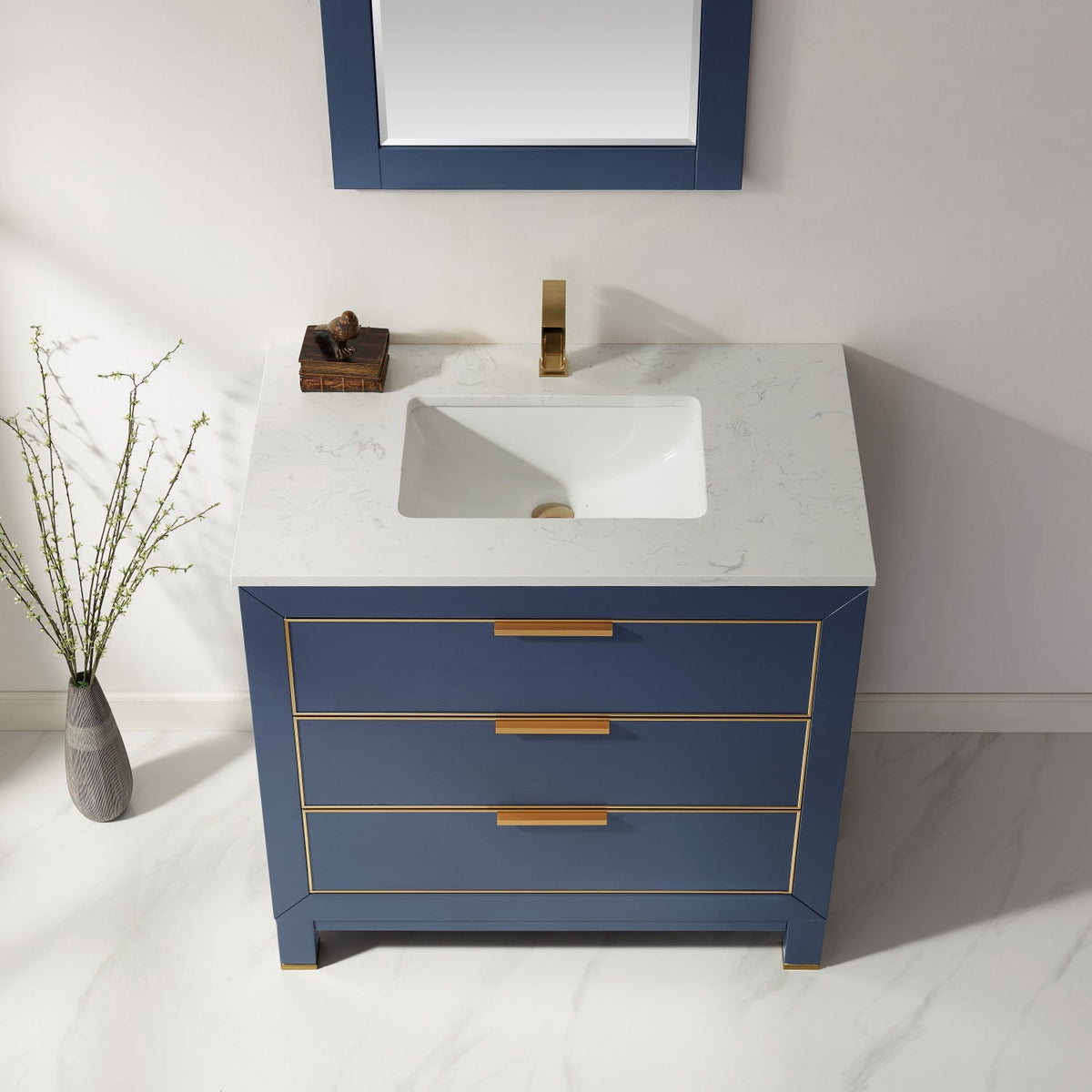 Altair Designs 36" single vanity with top - 533036-RB-AW-NM
