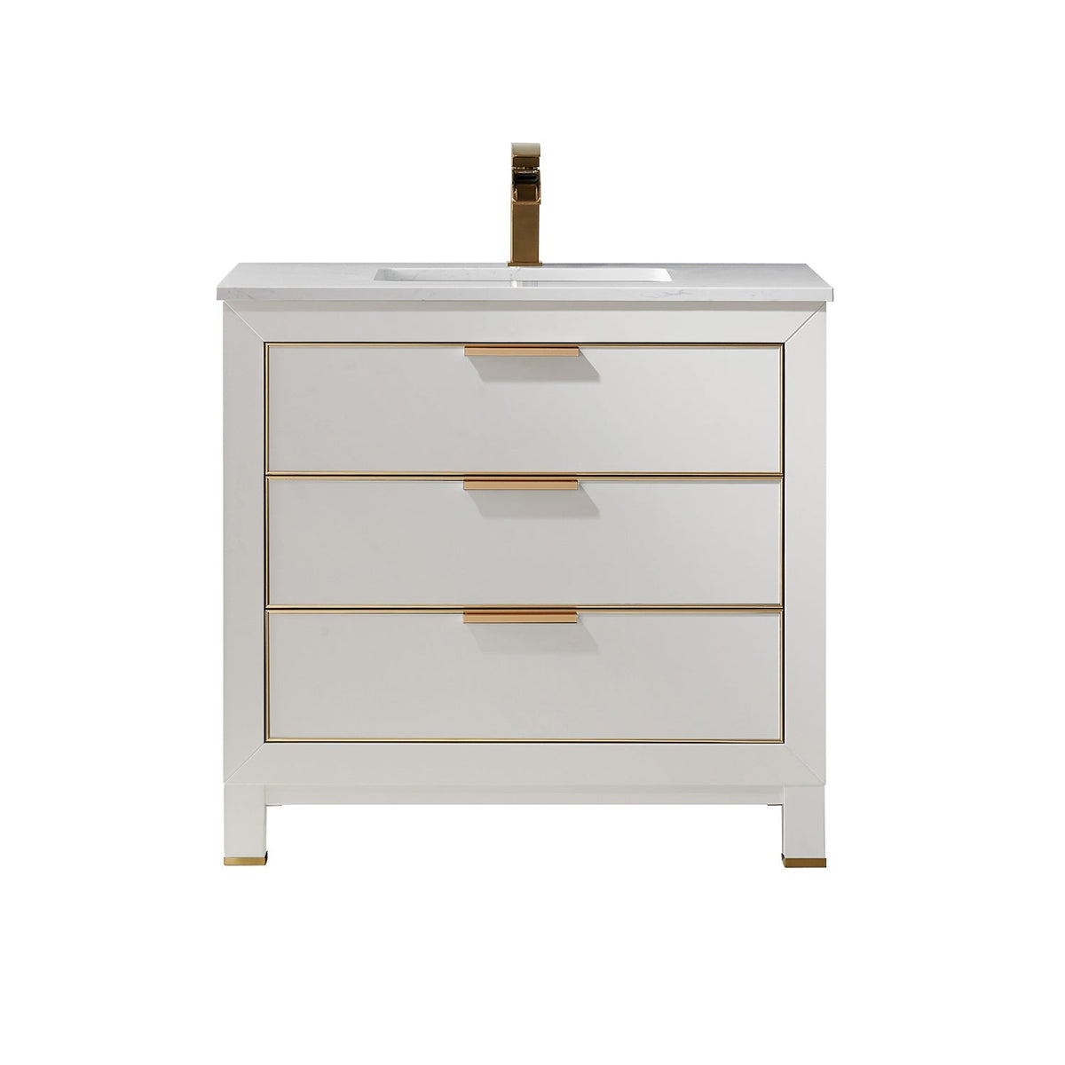 Altair Designs 36" single vanity with top - 533036-RB-AW-NM