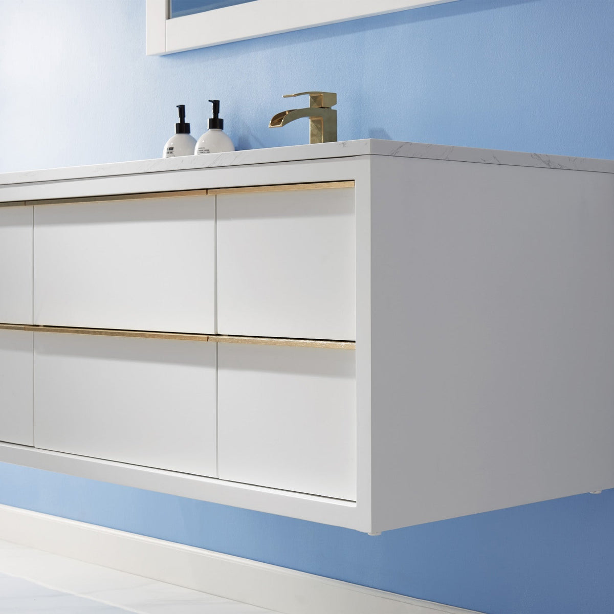 Altair Designs 48" single vanity with top - 534048-WH-AW-NM