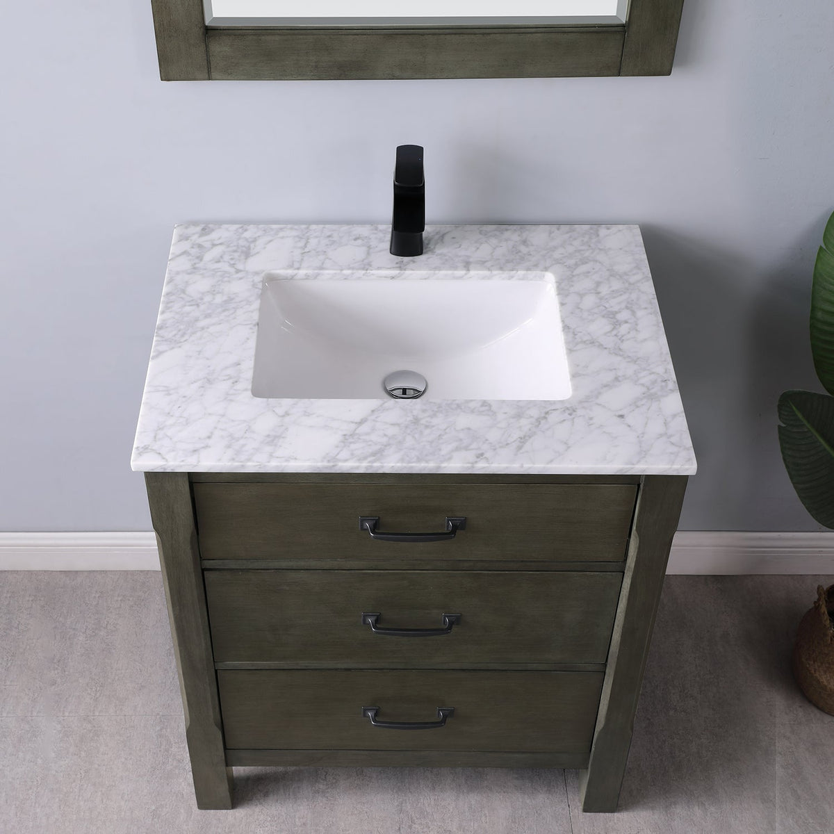 Altair Designs 30" single vanity with top - 535030-WH-CA