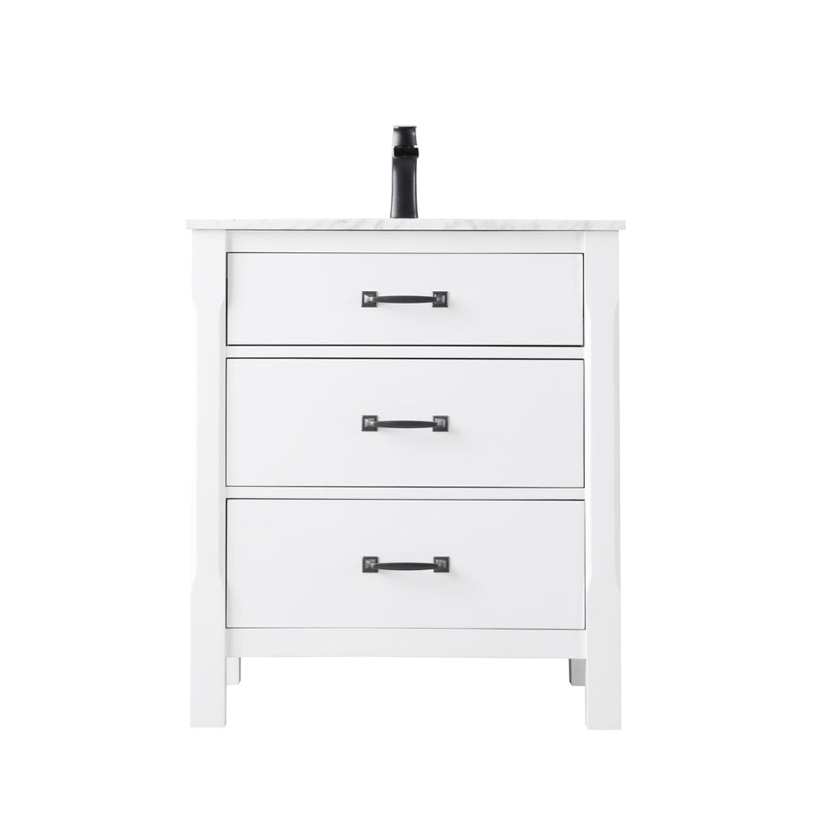 Altair Designs 30" single vanity with top - 535030-WH-CA