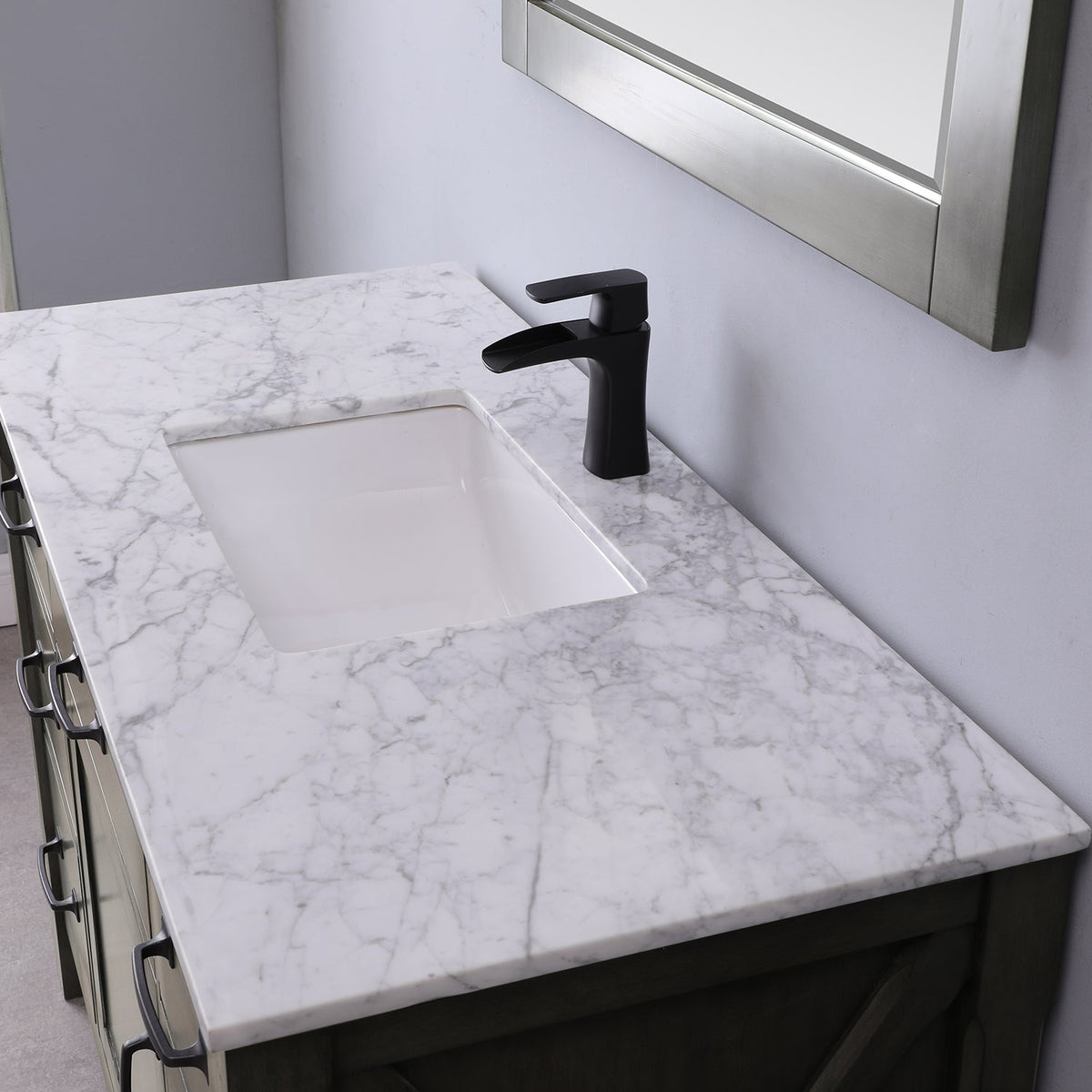 Altair Designs 48" single vanity with top - 535048-WH-CA