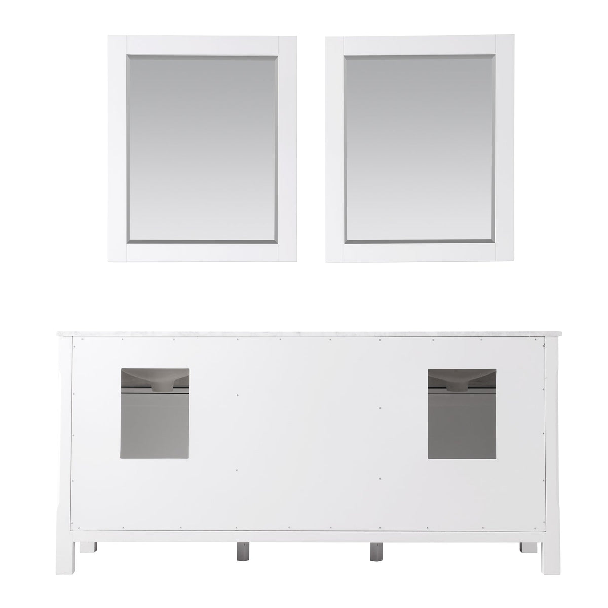 Altair Designs 72" double vanity with top - 535072-WH-CA