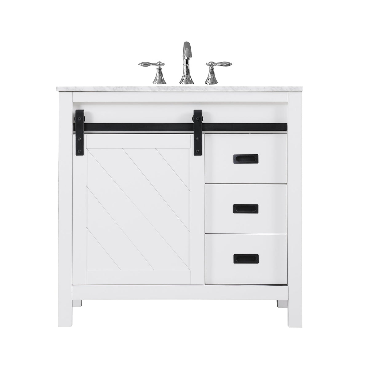 Altair Designs 36" single vanity with top - 536036-WH-CA-NM