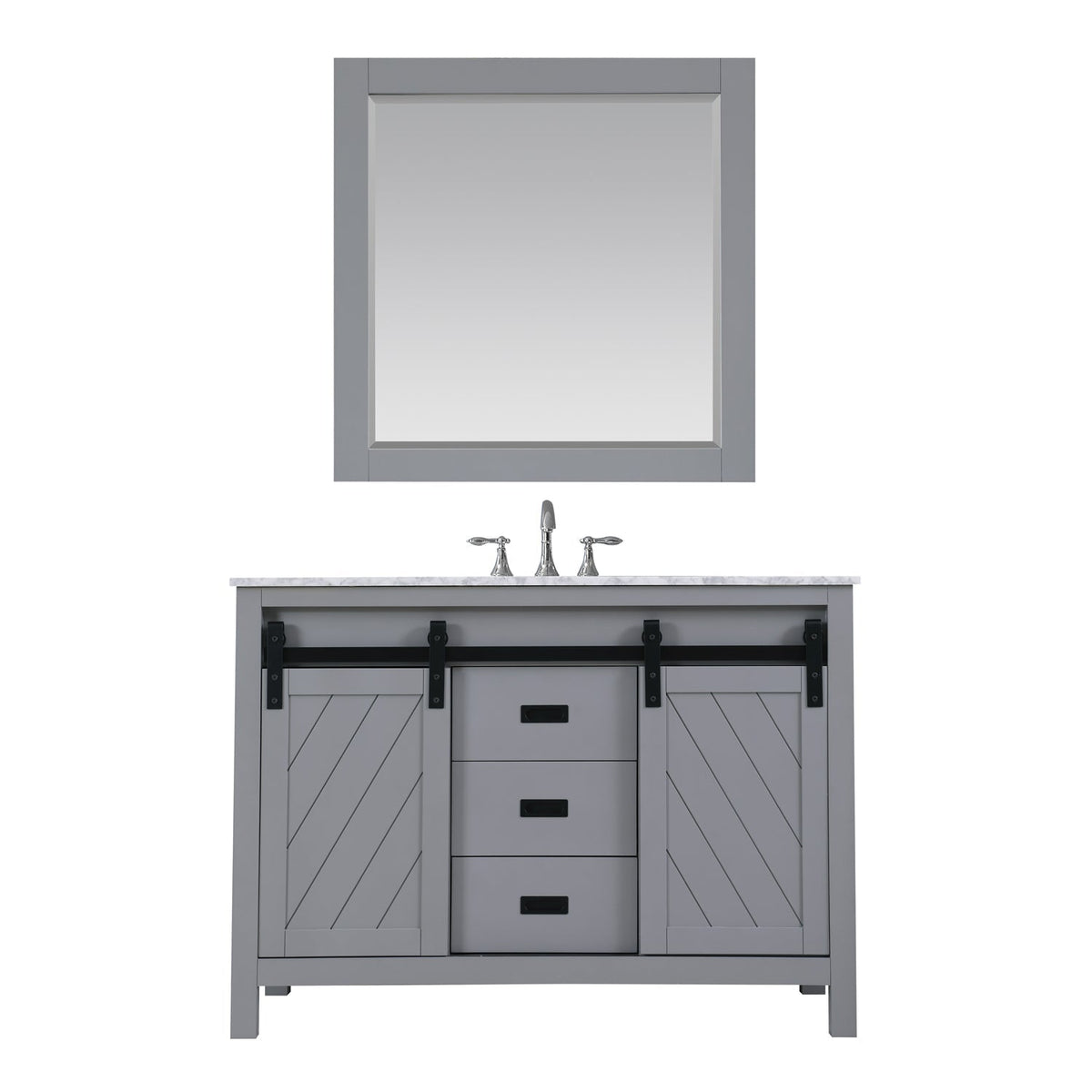 Altair Designs 48" single vanity with top - 536048-WH-CA-NM